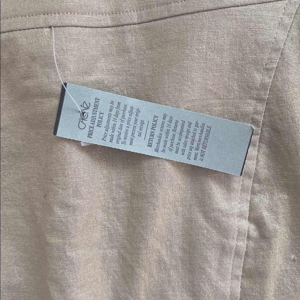 Cache size 10 sand texture skirt side zipper NWT - Picture 3 of 7